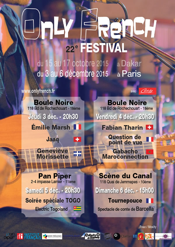 ONLY FRENCH Festival 2015 à Paris
